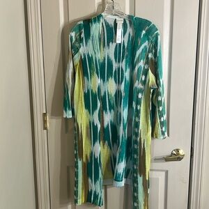 CHICOs size 2(12-14) duster in EUC bright happy colors